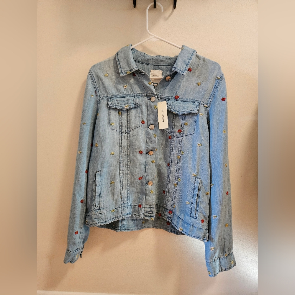 Francesa- jean jacket with floral design